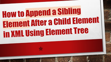 How to Append a Sibling Element After a Child Element in XML Using Element Tree