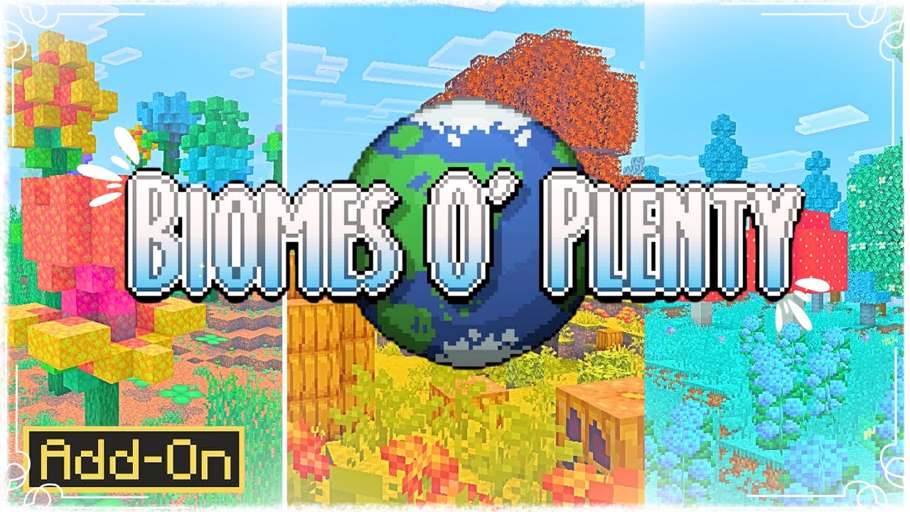 Biomes O’ Plenty BEST biome addon Minecraft BE/PE 1.26+ - YouTube