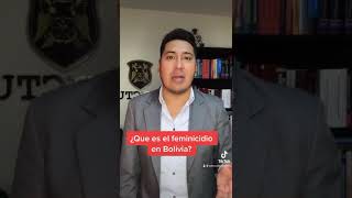 Que es FEMINICIDIO en Bolivia?