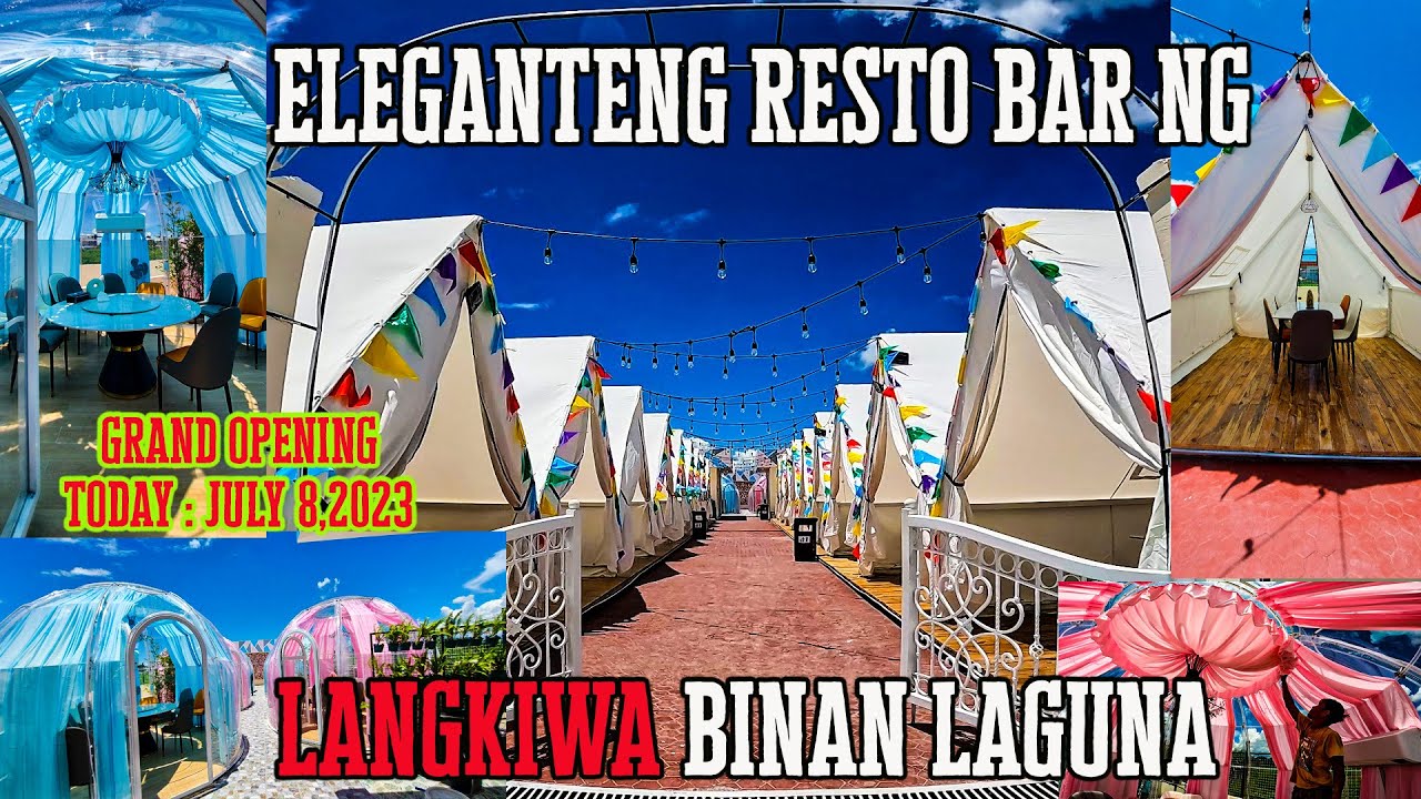 ELEGANTENG SETUP NG RESTOBAR NA MAKIKITA SA BINAN LAGUNA | BARANGAY LANGKIWA