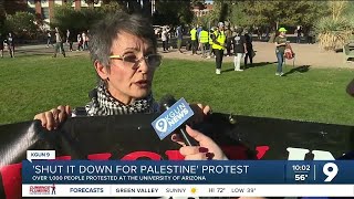 University of Arizona for the 'Shut it Down for Palestine' protest