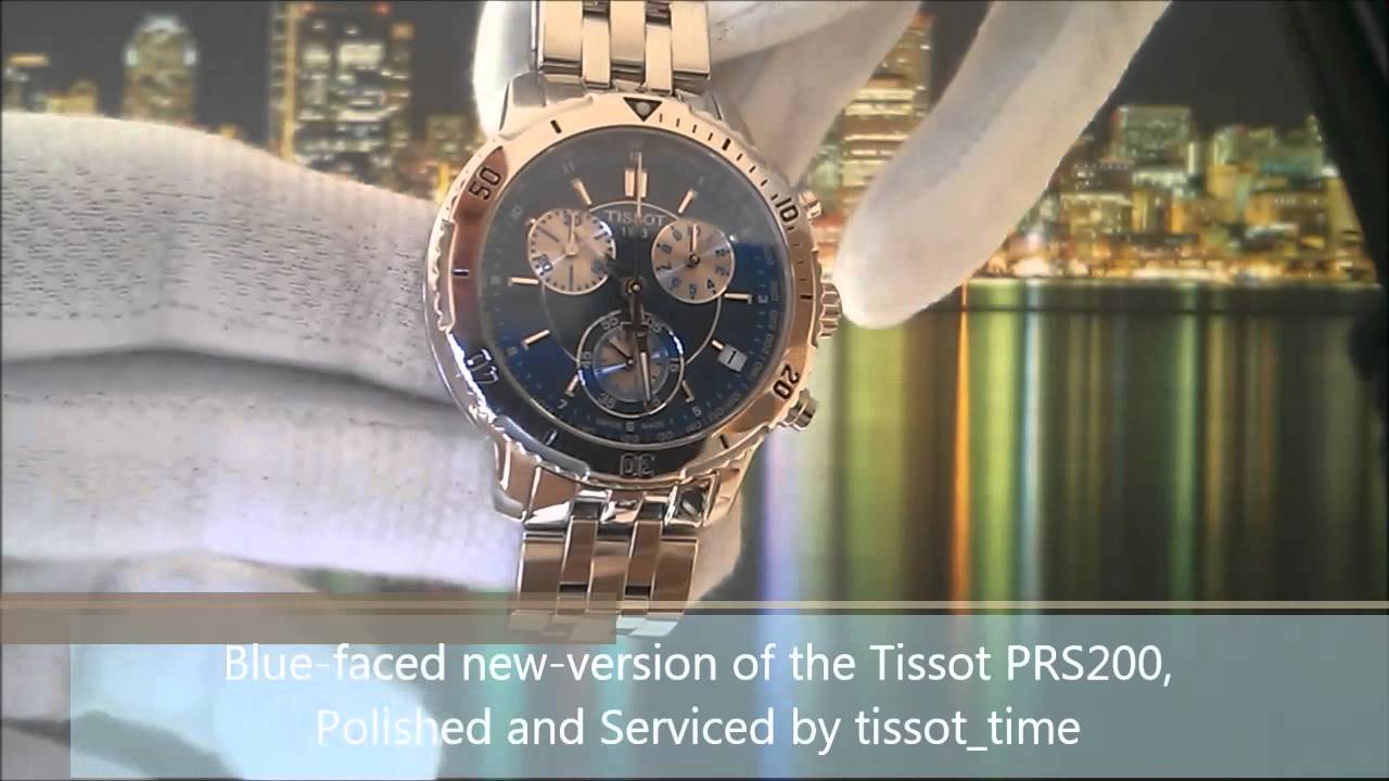 tissot blue face watch