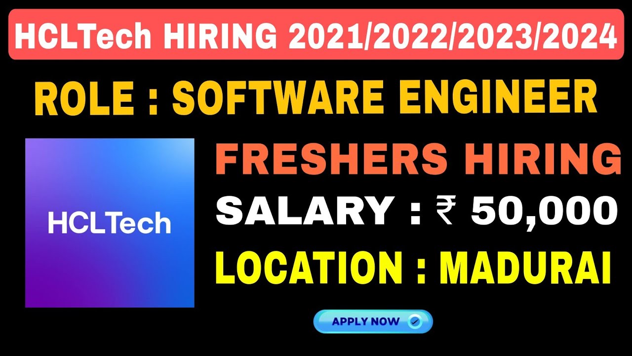 🔥 HCLTech Software Engineer Freshers Job| Hcl Graduate Trainee Freshers ...