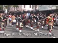 Pipe Bands in Napier Street March at NZ Championships