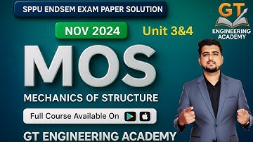 MECHANICS OF STRUCTURE ENDSEM NOV 2024 SOLVED PAPER | MOS SPPU PYQ SOLUTIONS