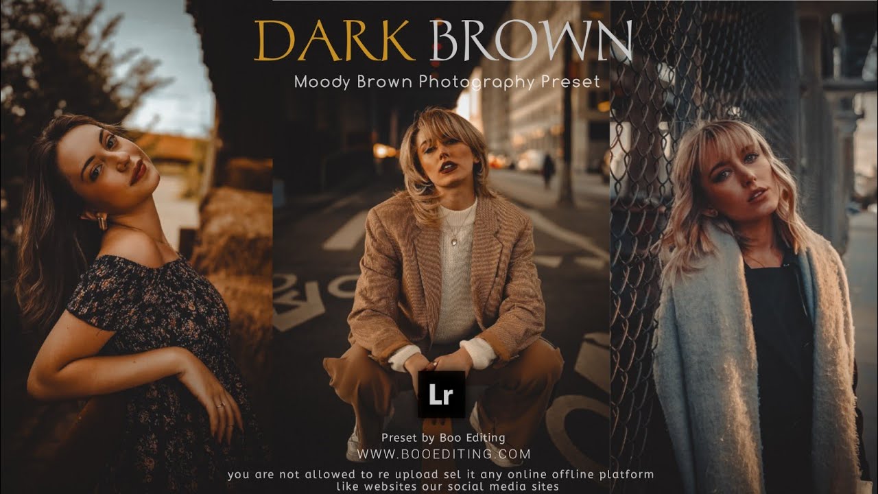 How to Edit Professional Photography | Lightroom Dark Brown Presets DNG ...