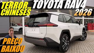 TERROR DOS CHINESES? NOVO TOYOTA RAV4 HYBRID 2026 Finalmente chegou! Baixou o Preço e ficou melhor