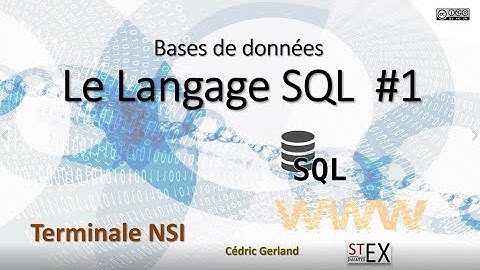 B3 Le Langage SQL #1
