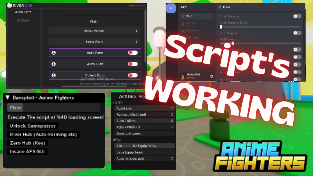 Anime Fighters Simulator [Auto Farm/Auto Sell/Auto Click Damage] Scripts