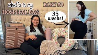 WHAT'S IN MY HOSPITAL BAG 2023 | SCHEDULED CSECTION *BABY #3
