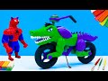 Making motorcycle mixed crocodile superheroes Hulk, Spider man with clay 🧟 Polymer Clay Tutorial