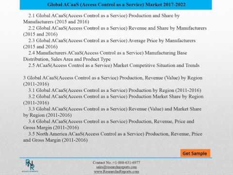 Global ACaaS Access Control as a Service Market Research Report 2017