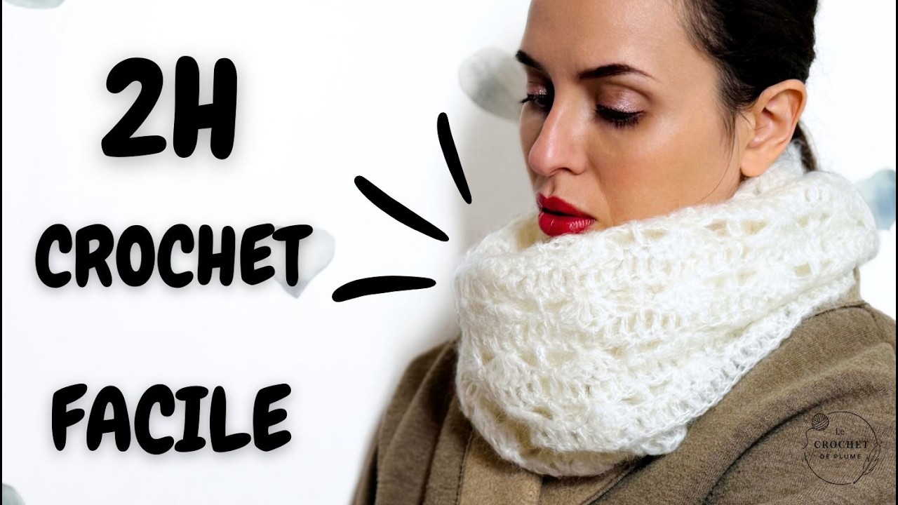 Snood au crochet FACILE | Tutoriel crochet facile | Patron Moalana PDF et video