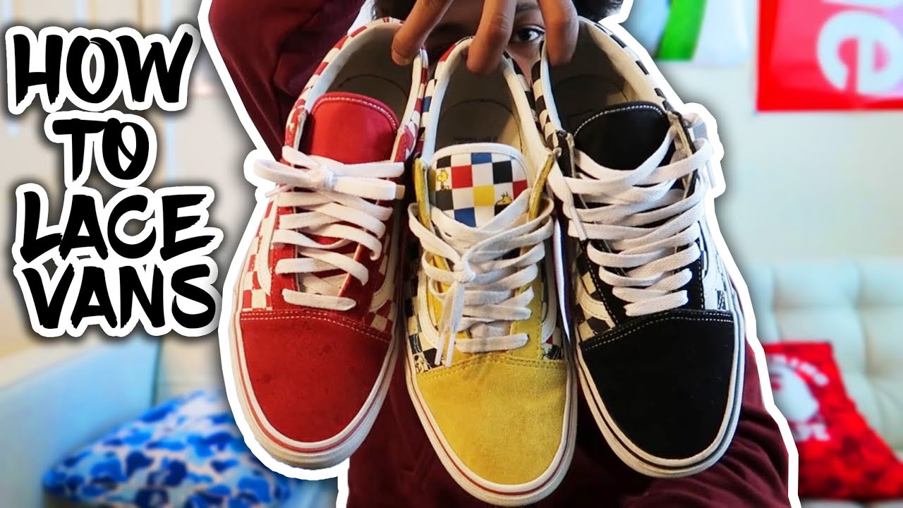How To : Lace Vans - YouTube