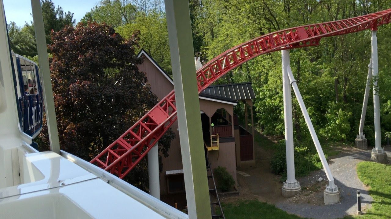 Hersheypark Monorail 4K POV HD On-Ride Right Side View Skyrush Comet Great Bear Storm Runner rollercoaster bleachers