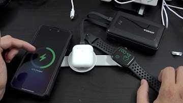 Anker MagSafe Compatible MagGo UFO 3-in-1 Charger, Qi2 Certified 15W, Foldable Travel Charging Pad
