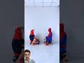 🟢🕷️ Motorbike Wheel Came Off 😱 Funny Green Spiderman SHOUTS 😂 #shorts
