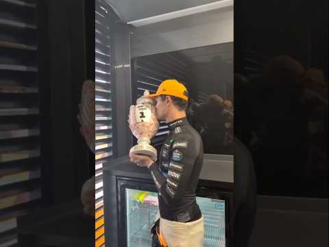 Lando and his Hungary trophy 