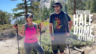 The STRUGGLE is REAL! Yosemite Half Dome hike is no joke!! 16 miles rt. We went as far as we could