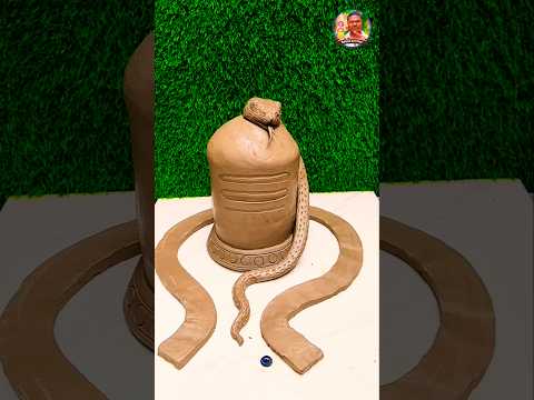 🔱Shivling making with clay #harharmahadev 🙏🏻 #snake #clay #c