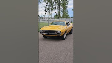 1973 AMC Javelin AMX Yellow Classic Drive By Engine Sound The Barn Car Show Livonia MI 2024