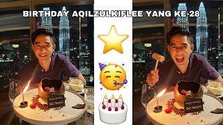 BIRTHDAY AQILZULKIFLEE YANG KE-28 🥳 SAMBUT DI HOTEL 5 BINTANG  ⭐️ SURPRISE UNTUK DIRI SENDIRI 😂