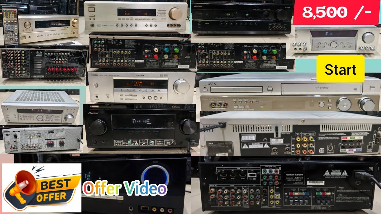 AV Receivers offer video 🤙start 8500rs🔥 yamaha Sony Onkyo Harmon Aiwa Denon 🥳 Don't miss the offer🫴