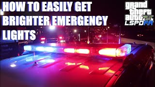 How To Easily Install Brighter Emergency Lights (Dim Emergency Lights Fix!) #LSPDFR