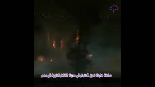 مصر | صاعقة هابطة تتسبب بحريق الاشجار في مدينة القناطر الخيري