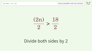 Solving Linear Inequalities: 2n is Greater Than 18