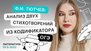 Ф.И. Тютчев: анализ двух стихотворений из кодификатора ОГЭ | Литература ОГЭ 2023