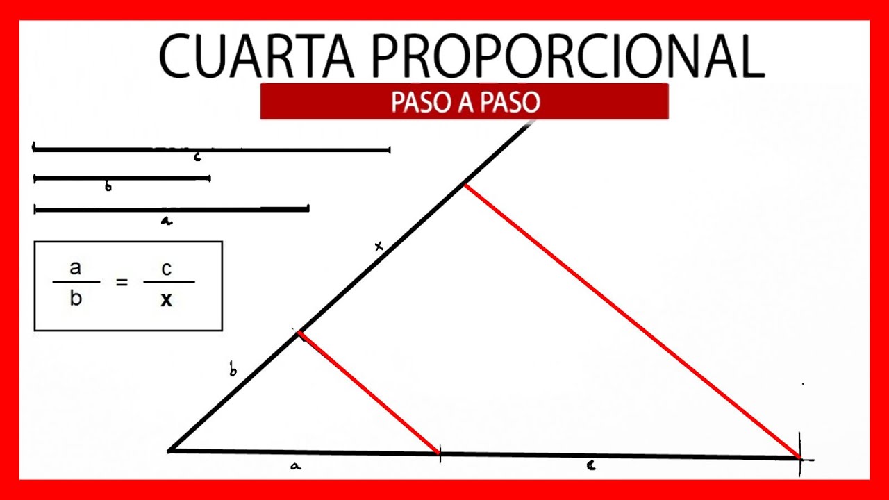 😲 CUARTA proporcional de tres segmentos 🤖 dibujo técnico