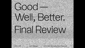 Final Review: Piergianna Mazzocca, ARC Advanced Design Studio Fall 2020