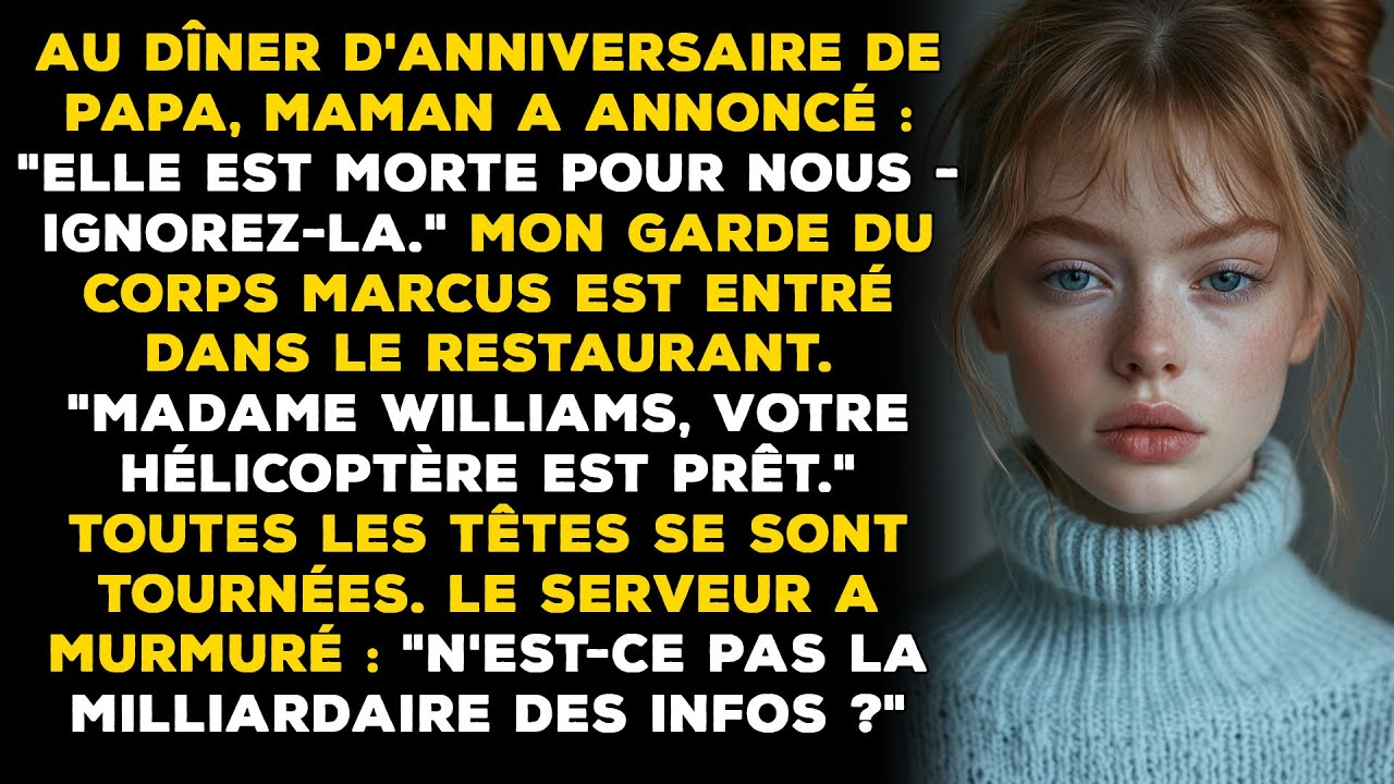À l'anniversaire de Papa, Maman a déclaré : « Elle est morte pour nous » — puis mon garde du corps..