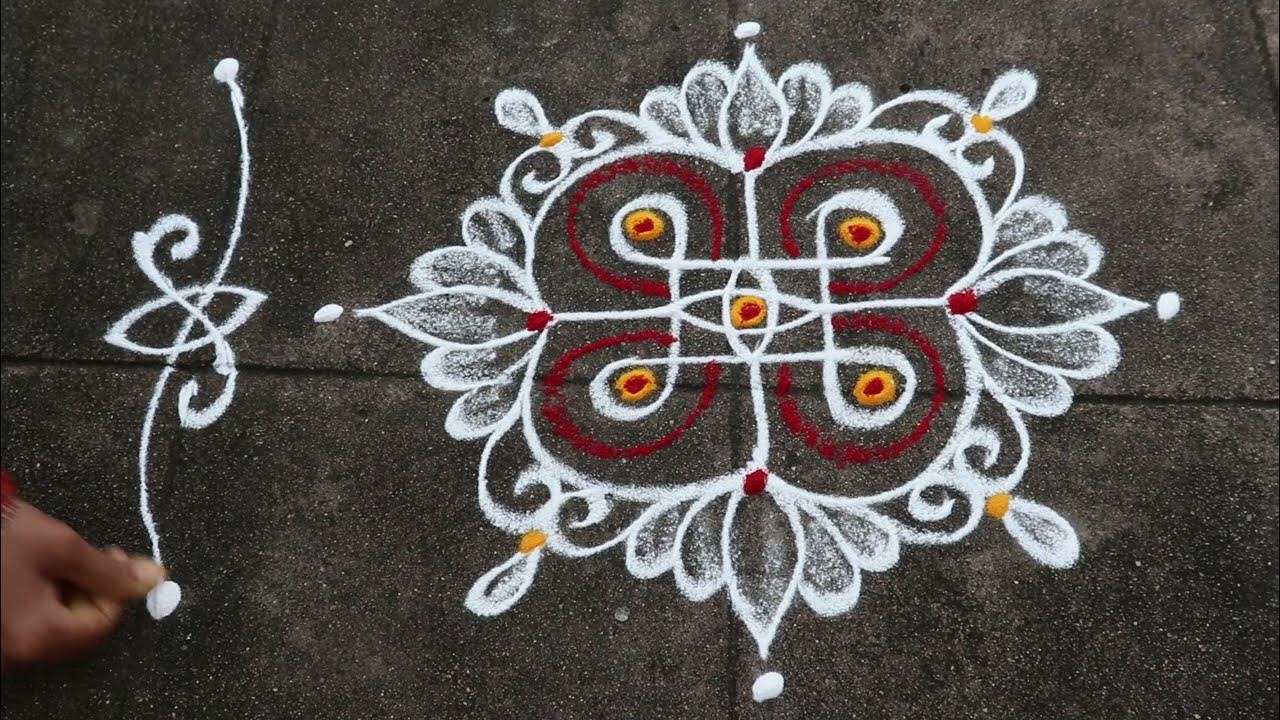 2 min Rangoli Designs 2x2 dots Easy & Small MugguluFriday ...