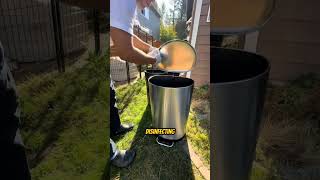 Your bathroom trash bin lid collects bacteria from hands. Cleaning it weekly keeps the space sanitar