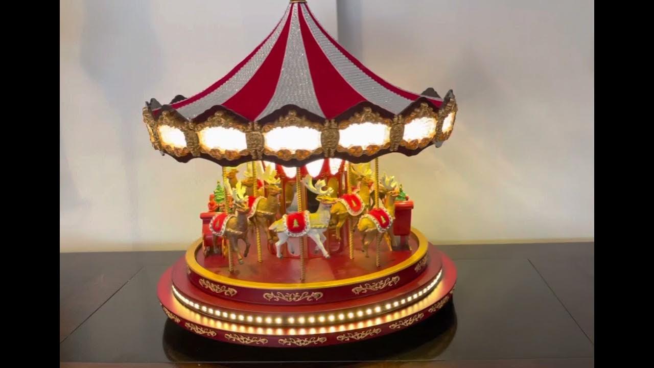 Mr Christmas Grand Deluxe Carousel with rhinestones YouTube