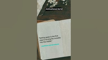 Best motivational video | Setting goals is the first step in turning the invisible into the visible.