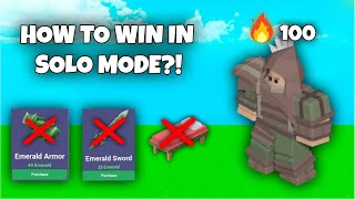 How to win in solo mode?! | Roblox Bedwars