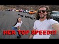 Hitting Her TOP Speed in The Ferrari!!!