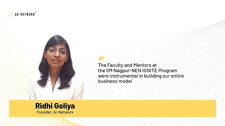 InFED-NEN IGNITE Program helped me build my business model | Ridhi Goliya