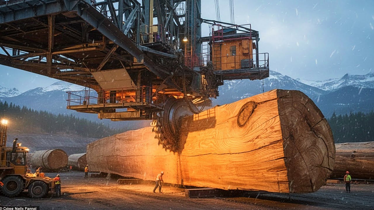 A Massive, Monolithic Set Of Tables And Chairs Made From 200 Year Old Oak Planks // Woodworking Art