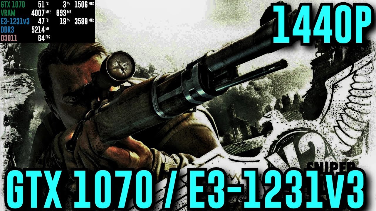 Sniper Elite V2: GTX 1070 | Ultra - 2K / 1440P | FRAME-RATE TEST