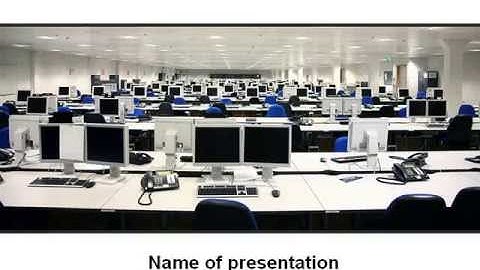 IT Office Space PowerPoint Template by PoweredTemplate.com