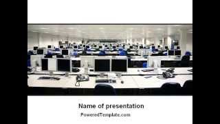 IT Office Space PowerPoint Template by PoweredTemplate.com