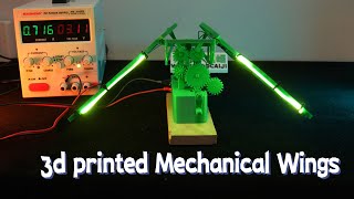 Assembling Mechanical Wings with 3D-Printed Gear Transmission and Electric Kit Enhancement