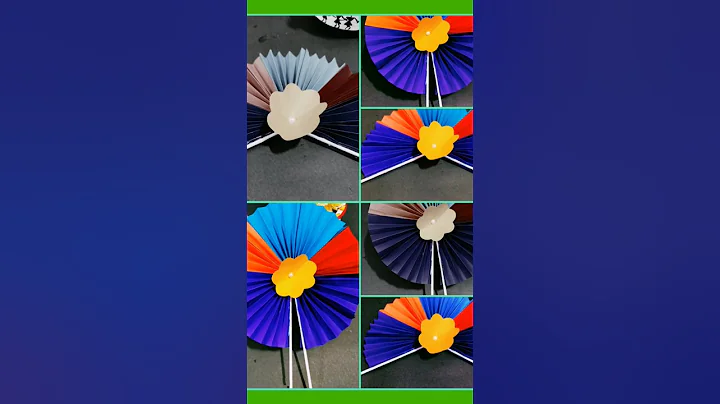 how to make origami rainbow paper fan #diy #shorts #youtubeshorts #craft#ytshorts @Tonniartandcraft
