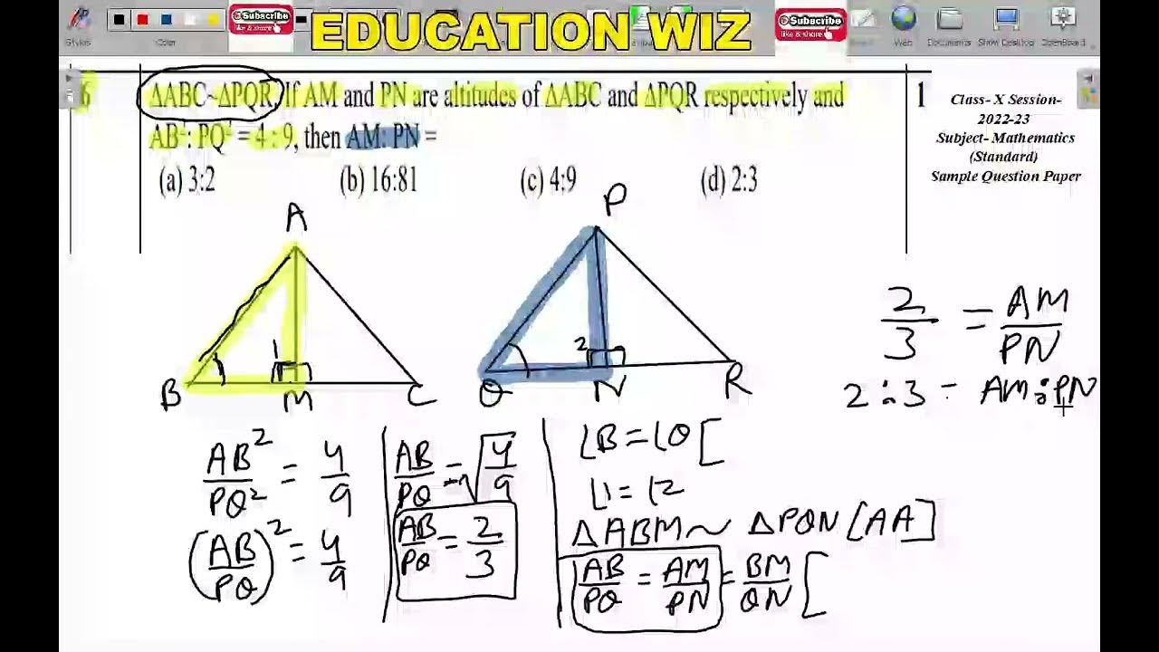 triangle ABC similar to triangle PQR. If AM and PN are altitudes of ∆ABC and ∆PQR respectively