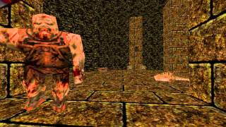 Quake demo1 rendered in POV-Ray. No lights, but with sound