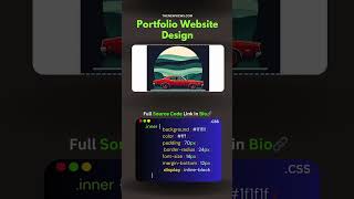 Portfolio website design #shorts #coding #codinglife #coder #javascript #programming #css